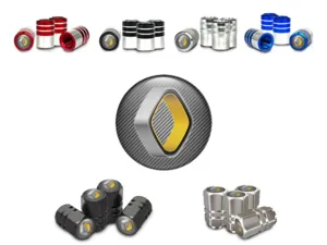 Renault Bouchons Valve Voitures Style Brillant